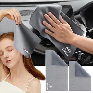 1pc 자동차  스웨이드 깨끗한 가죽 천 오토바이 세탁 수건 TRD TOYOTA Crown Reiz Corolla Prada Alphard Y