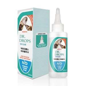 강아지 닥터드롭스 편백수 귀세정제 120ml 1P 귀청소 이어크리너 이어워시 강아지귀청소