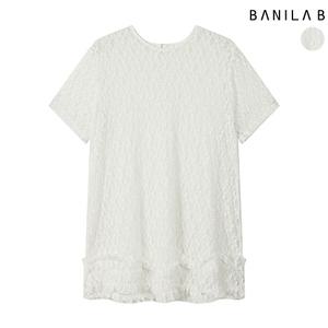 여성 레이어드 레이스 반팔 미니원피스