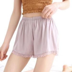 3부속바지 밑단 레이스 실크 언더웨어 여성 잠옷바지