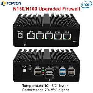 Intel N150 N100 N4000 방화벽 라우터 업그레이드 버전 팬리스 미니 PC 4xi226-V 2.5G 솔리드 컴퓨터 Prox