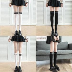 [SY252W8]줄무늬 니삭스 오버니삭스 팬티스타킹