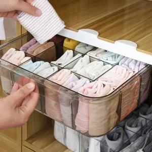서랍 정리용 양말 속옷 넥타이 수납함 분리형 칸막이 (WFI4QHG)