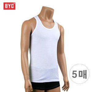 [BYC] 남성 조끼 베이직 런닝 코튼 민소매 남자런닝 5매세트