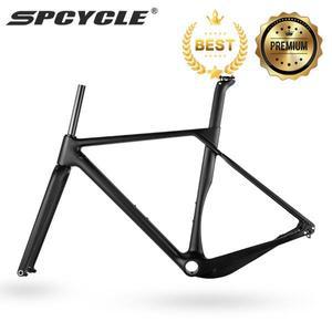 Spcycle T1000 탄소 자갈 프레임 디스크 브레이크 700C BB386 사이클 자전거 49/52/54/56/59cm Frameset