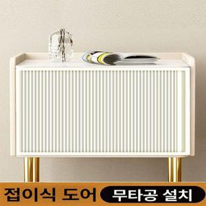나비 무타공슬라이딩도어 주방 캐비닛 도어 미닫이문 셀프 수납장 접이식도어