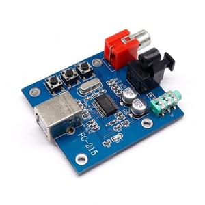 PCM2704 오디오 DAC USB-S/PDIF 사운드 카드 hifi 디코더 보드 3.5mm 아날로그 동축 광섬유 출력 WIN 7  드