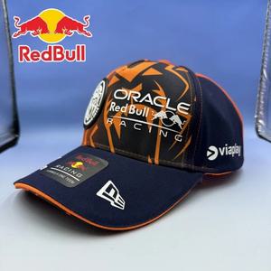 항암모자 Verstappen 레드불 레이싱 캡(오렌지색 곡선형 챙 포함) 여름 그늘을 위한