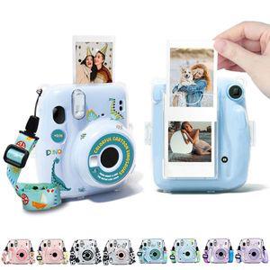 충격 방지 투명 스티커 사진 가방 카메라 커버 Fujifilm 호환 Instax Mini 11 용 보호 쉘 보관 케이스