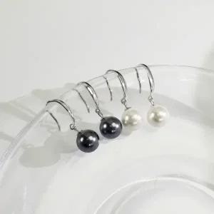 각인 핵진주 백진주 S925 흑진주 담수 귀걸이