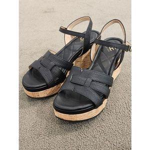 [갤러리아] [센터시티] 고세 프리미엄 8CM 페미닌 웨지힐 샌들 GDS5S040 블랙