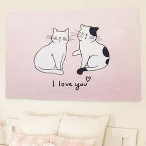 예쁜그림 인테리어 패브릭 그림 고양이 가림막 S 벽장식 인테리어장식 가림천 테피스트리 인테리어액자