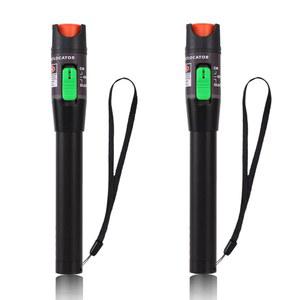 2PCS 시각적 결함 위치 추적기 30km 광섬유 케이블 테스터 미터 레드 라이트 VFL CATV 통신 엔지니어링 유지보수용 FC/SC/ST 어댑터 펜용 2 5mm 범용 커넥터