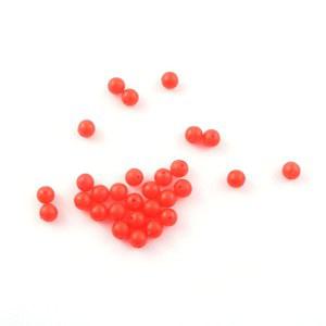 JCBIZ 100pcs 8mm 레드 글로우 낚싯줄 리더 리그 플라스틱 미끼 매칭 낚시 용품 낚싯줄 구슬