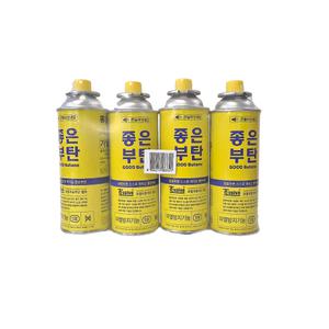 좋은부탄 4개 부탄가스 휴대용 폭발방지 파열방지 안전 버너 스토브
