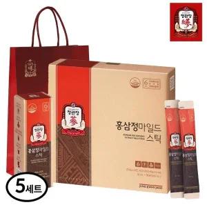 정관장 홍삼정 마일드스틱 10ml 150포+쇼핑백-선물포장 6년근 홍삼농축액 활기력 홍삼원 골드