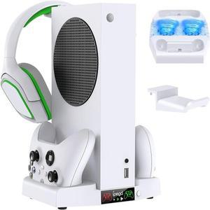 Xbox 시리즈 S 콘솔용 IPEGA 냉각 스탠드 컨트롤러용 듀얼 충전 스테이션 독 조절 가능한 3 단계 바람 선풍