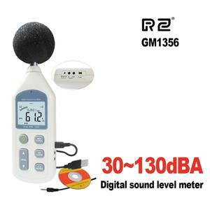 디지털 사운드 레벨 미터 데시벨 소음 측정기 GM1356 30-130dB LCD A/C FAST/SLOW DB USB 소프트웨어 포함