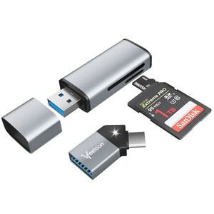 VEELOON SD 카드 리더 노트북용 C 2-IN-1 USB TO 메모리 A 3.0 키트가 포함된 지원 135도 SD /MICRO 각도 /MACBOOK /LPHONE 어댑터 SD /SDXC /SDHC /MMC /RS-MMC /UHS-I SD /TF 커넥터