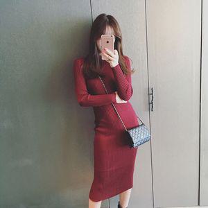 [모노무드]모노무드 DMS 여자 롱원피스 니트 트렌드 2컬러 1P 데일리 슬림 타