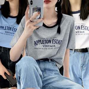 [모노무드]모노무드 여성 세미 크롭 라운드 여름 예쁜 반팔 티 셔츠 3개