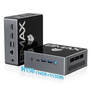 EaJ Bmax 미니 PC 인텔 트윈 레이크 N150 16GB DDR4 512GB M 2 SSD 최대 3 6GHz 데스크톱 컴퓨터 4K 타입 C HD 트리플 스크린 디스플레이 WiFi 비즈 홈 오 소형 B4