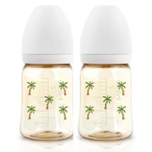 하이비 아기 젖병 170ml 야자수 화이트 2개 젖꼭지 M