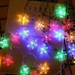 눈꽃 가랜드전구 LED 1.5M 컬러 10구 장식전구