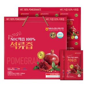 물 넣지 않은 NFC 착즙 원액 100% 석류즙 70ml x 30포 12박스 과채주스 효도 명절 설 추석 선물