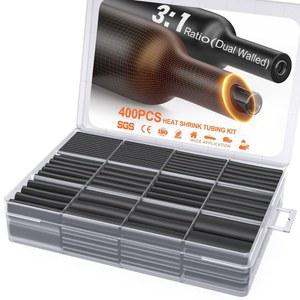 400PCS 검정색 두꺼운 밀봉 방수 이중 수축 AMAZON과 고무 튜브 박스형 동일
