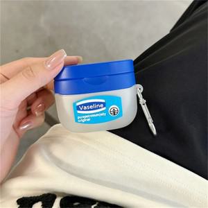AirPods 4 3 2 1 Pro 이어폰 케이스 크리 에이 티브 바셀린 펜던트 커버가있는 실리콘 보호 헤드폰 상자