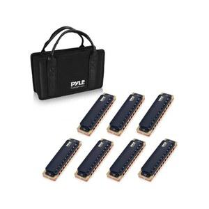 파일 프로페셔널 브라스 메탈 커버 10홀 7피스 다이아토닉 하모니카 키트 - 블루스 하프 세트 보관 케이스