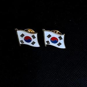 [SX233Y4]태극기 스마일뱃지 브로치