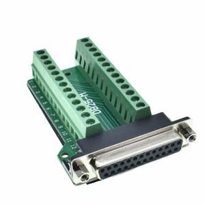 DB25 D SUB 암/수 25핀 플러그 브레이크아웃 PCB 보드 2열 터미널 커넥터