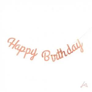 HAPPY BIRTHDAY 가랜드 로즈골드