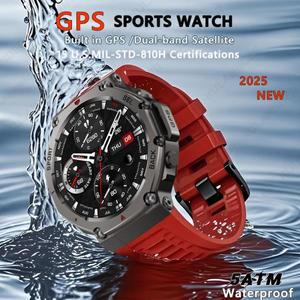 기존 T-Rex 3 GPS 스마트 시계 5ATM IP69K 방수 내장 나침반 군사 스포츠 Smartwatch Men For amazfit Xiao