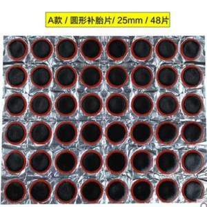 48pcs 고무 펑크 패치 수리 도구 자전거 타이어 튜브 사이클 키트 접착제 없음 내부