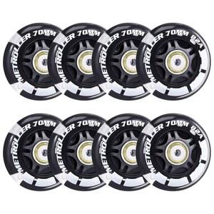 8팩 70mm ABEC-7 베어링이 장착된 82A 인라인 스케이트 휠 조명, 공구가 없는 실내 실외 교체 롤러 블레이드