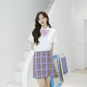 [SWZ85A8]심플 블라우스 포켓 반팔 교복 학생복