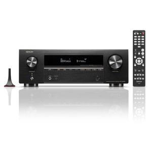 데논 AVR-X1800H 7.2 채널 AV 수신기 - 80W/채널, 내장 HEOS, WiFi 및 블루투스를 통한 무선 스트리밍, 돌비 비전, HDR10+, 다이내믹 HDR 홈 오토메이션 시스템 지원