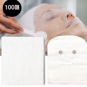 모델링팩도구 모델링팩거즈 모델링팩 100매 모델링팩시트 순면 거즈 얼굴 마스크 팩 고무 도구 얼굴팩거즈