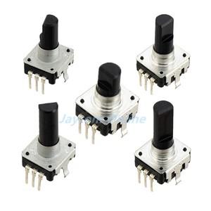 1pc EC12 360 학위 로터리 엔코더 오디오 코딩 3Pin 24 푸시 버튼 핸들 12/14/15/20mm