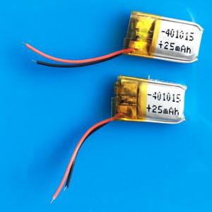 2개 3.7V 25mAh 소형 Lipo 충전식 배터리 리튬 폴리머 MP3 블루투스 MID 헤드셋 헤드폰 비디오 펜 401015