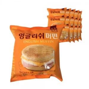 한맥 PC방 아침먹거리 간식 잉글리쉬 머핀 햄버거15봉