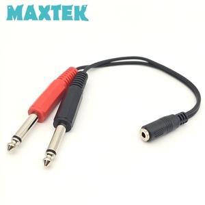 MAXTEK 3.5스테레오(F) to 5.5모노 Y형 케이블 20cm MT699 ST Mono