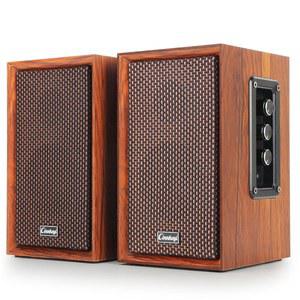 40W 컴퓨터 스피커, 2.0 AC 전원 나무 PC 7.28인치 X 2 USB/블루투스 책장 DSP 스피커용 USB 입력, 노트북용 스피커(C5201-US)