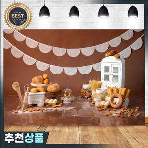 주방 도넛 빵 사진 배경 신생아 베이비 샤워 생일 파티 스매쉬 케이크 초콜릿 스튜디오 소품