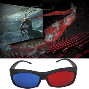3D 입체 안경 TV DVD 블랙 레드 프레임 영화 게임용 블루