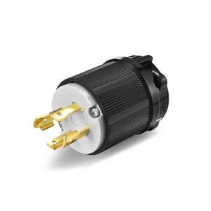 [미국배송] WEAKING UL 상장 NEMA L15-30P 플러그 커넥터 남성 30A 암페어 AC 250V 250V 3극-4 와이어 그라운딩 트위스트 잠금 블랙 그레이