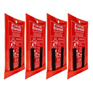 가정 및 주방용 FLASLD 4팩 담요, 40x40인치 섬유유리 담요 긴급 사용, 학교 벽난로 그릴 자동차 사무실 차고 용접 창고용 진압